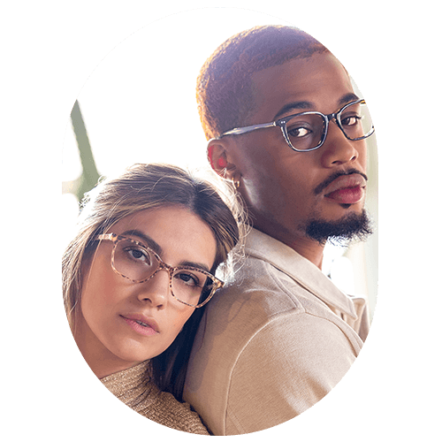 man and woman wearing prescription glasses milwaukee