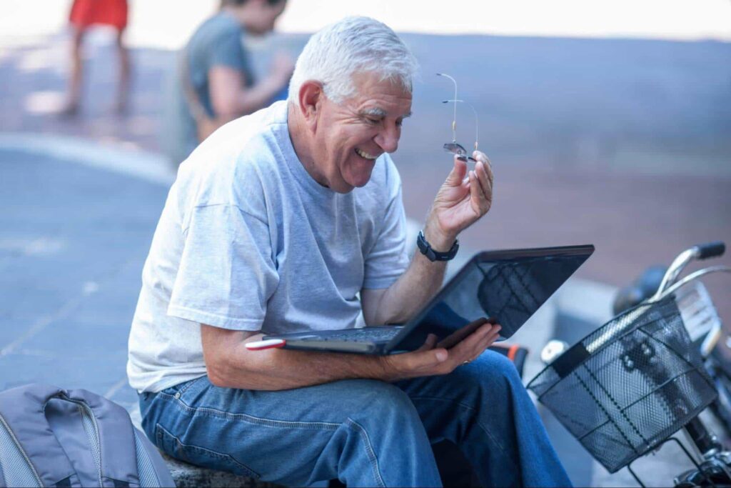 man reading about how bad is my eye prescription