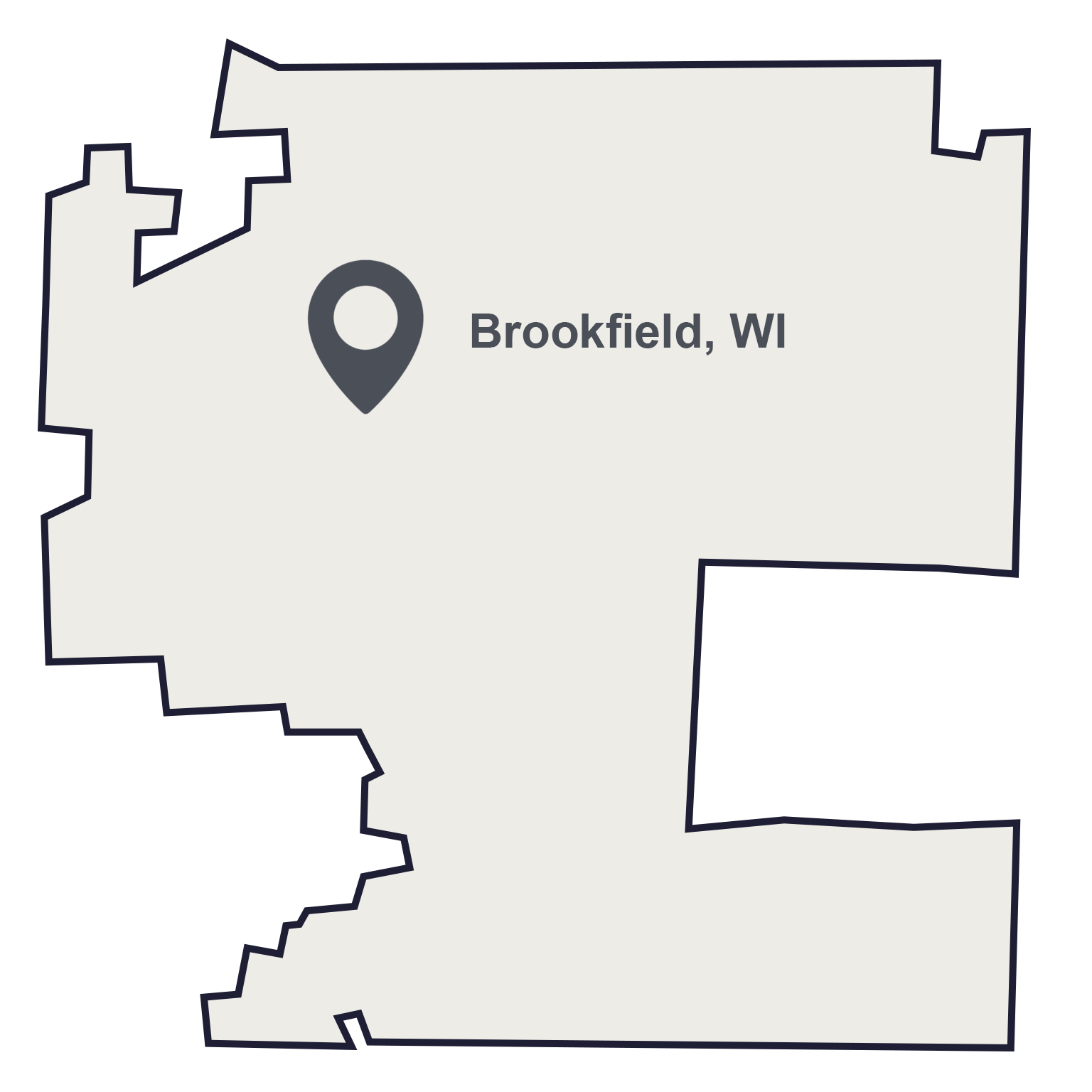 Map to 414 Eyes optometrist in Brookfield, Wisconsin.